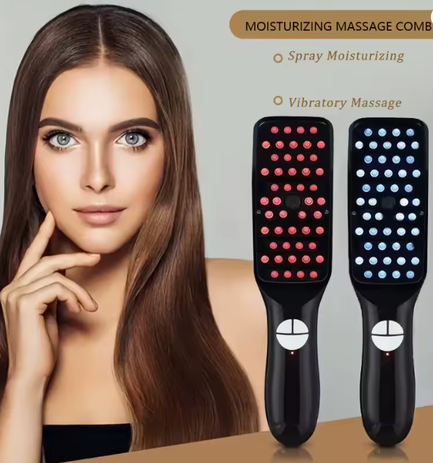 USB charging spray massage comb, scalp meridian comb, healthy hair electric care comb, multi-function electric massage comb