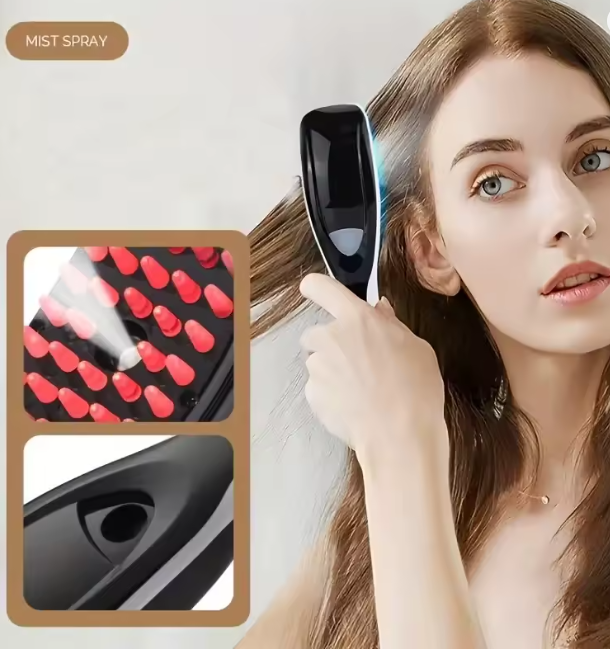 USB charging spray massage comb, scalp meridian comb, healthy hair electric care comb, multi-function electric massage comb